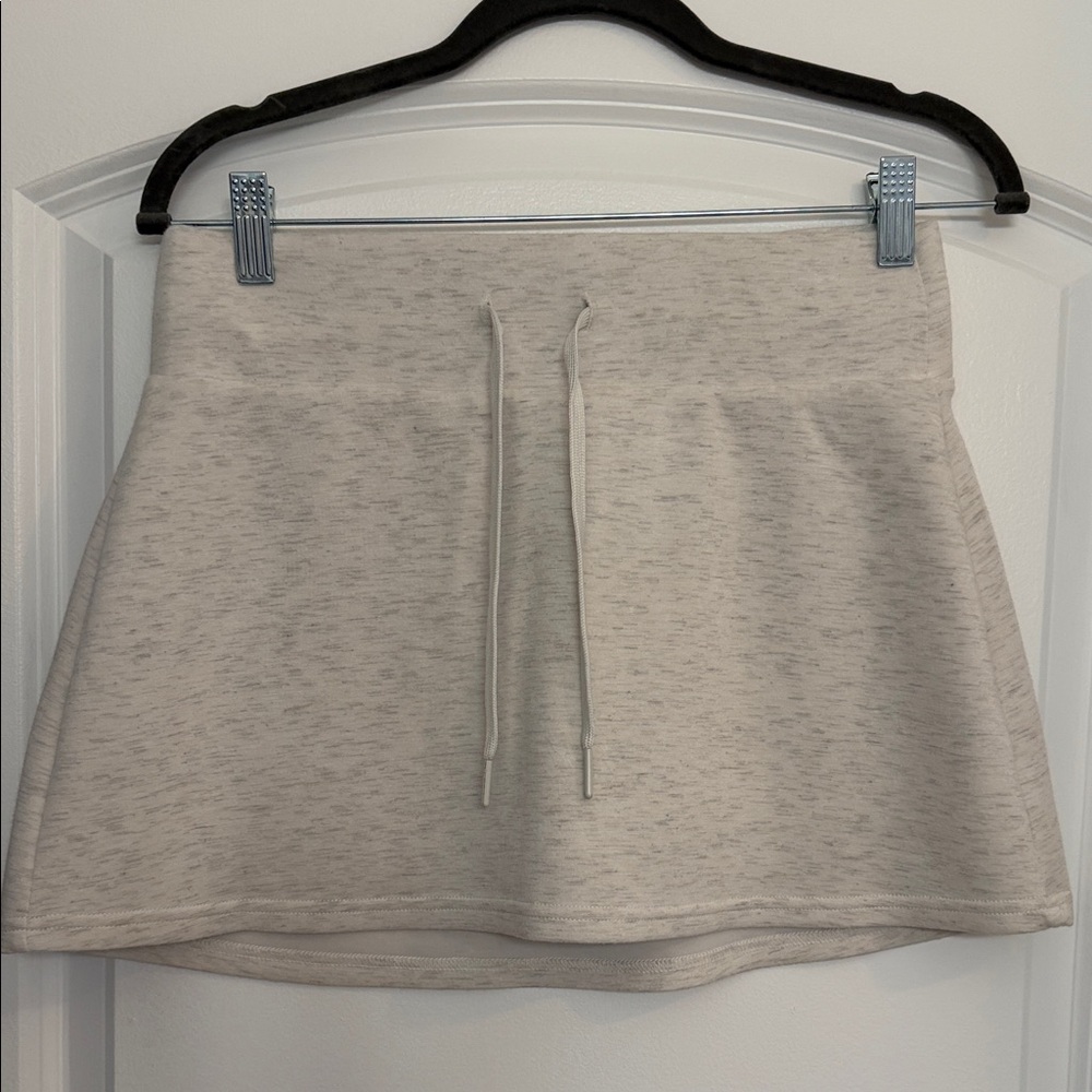 Ocean Drive Heathered Cream Mini Skirt